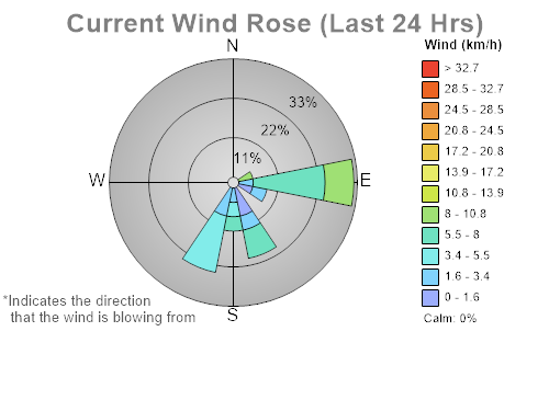 Wind Rose of last hour